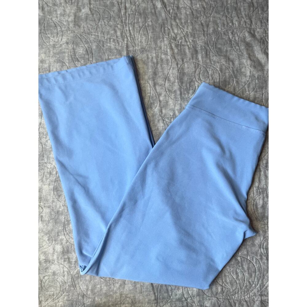 Nike Dri-FIT Sky Blue High-Waisted Wide-Leg Lounge Pants Size Medium - Picture 2 of 5